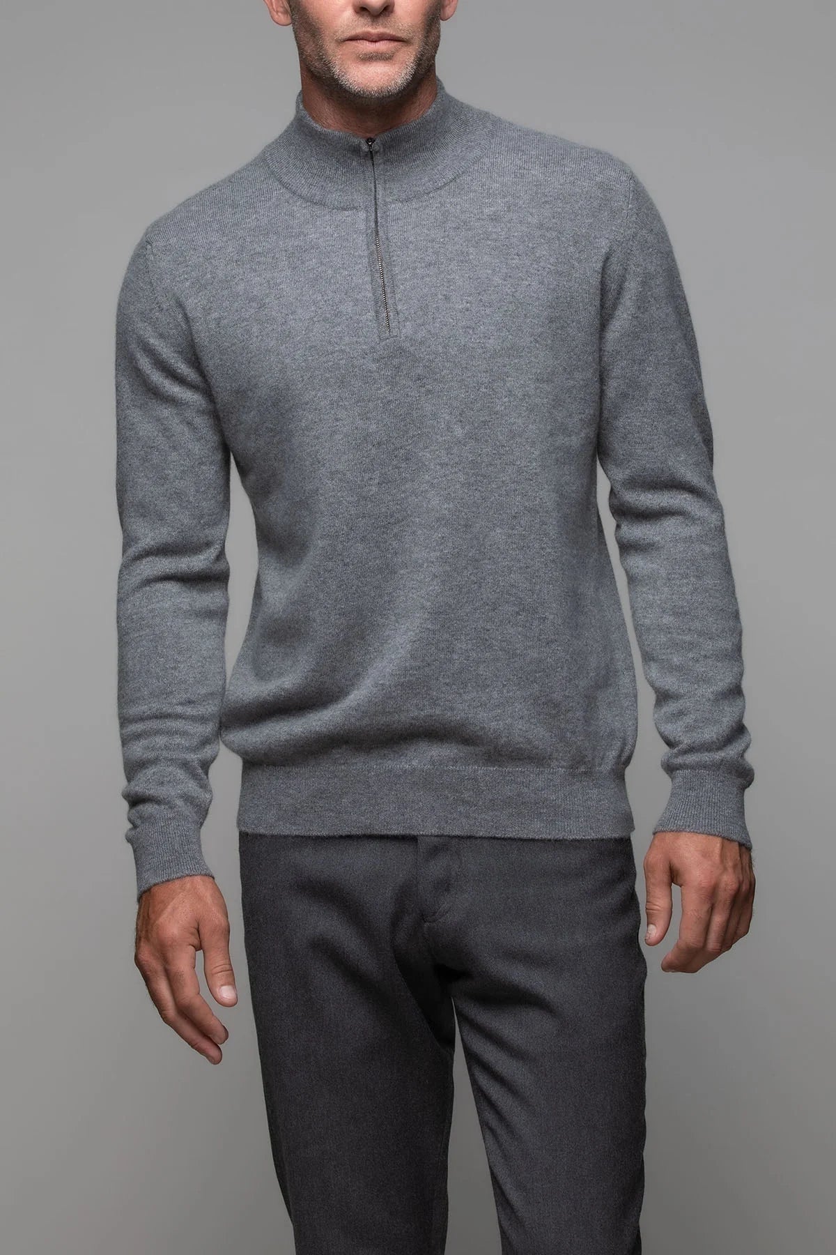 Cashmere - 1/4 Zip Turtle Neck